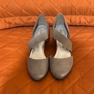 Anne Klein Women's Metallic Taupe Flats